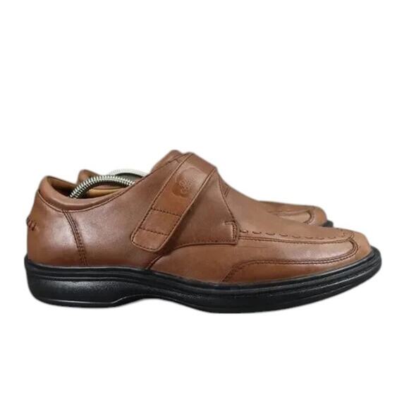 Dr Comfort Shoes Mens 8.5 Dress Leather Frank Diabetic Comfort Adjustable Strap